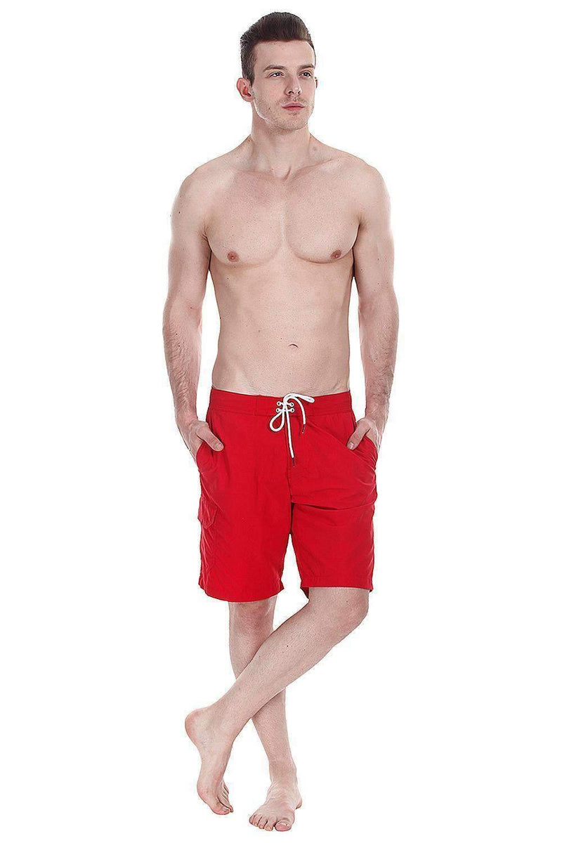 Nylon Quick Dry Swim Boardshorts With Side Cargo Pocket