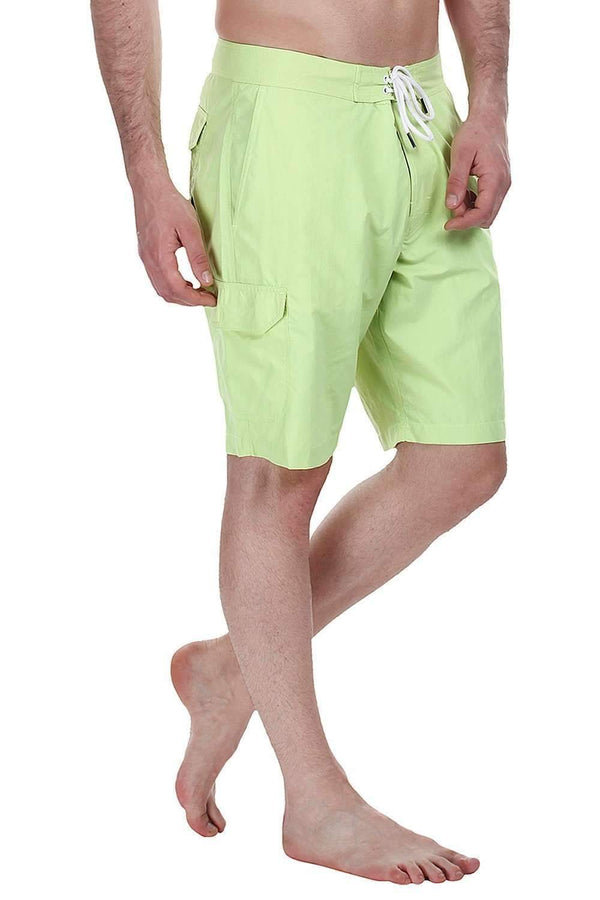 Nylon Quick Dry Swim Boardshorts With Side Cargo Pocket
