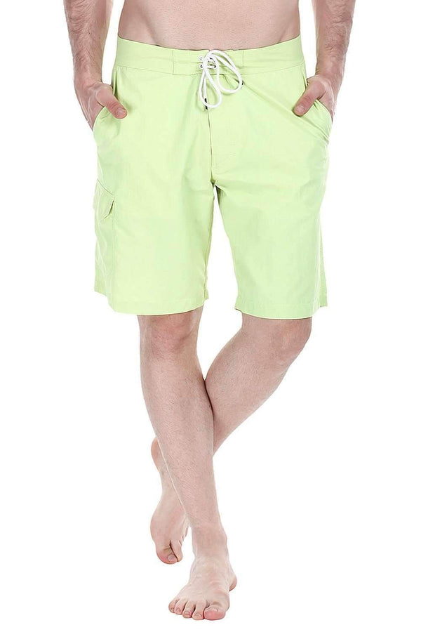 Nylon Quick Dry Swim Boardshorts With Side Cargo Pocket