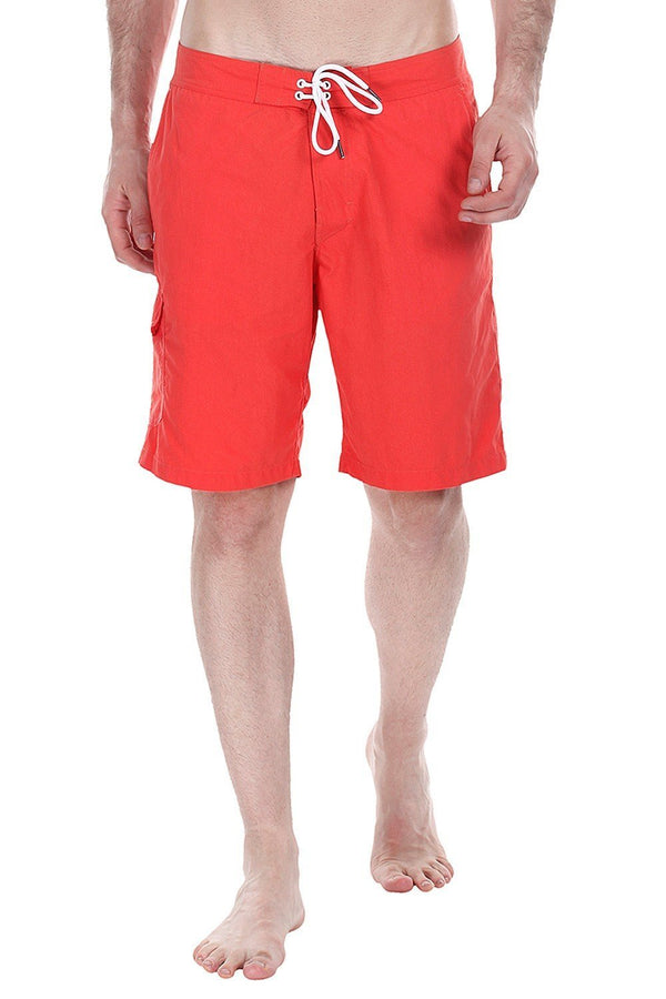Nylon Quick Dry Swim Boardshorts With Side Cargo Pocket