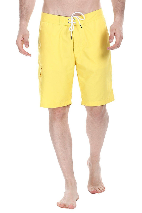 Nylon Quick Dry Swim Boardshorts With Side Cargo Pocket