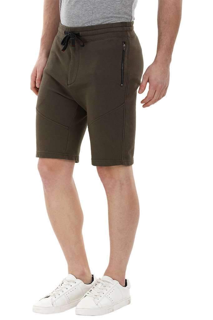 Olive Knitted Workout Shorts
