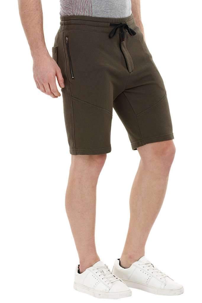 Olive Knitted Workout Shorts