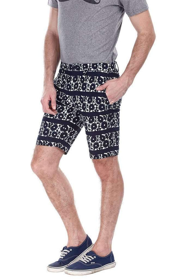 Oxford Blue Printed Shorts