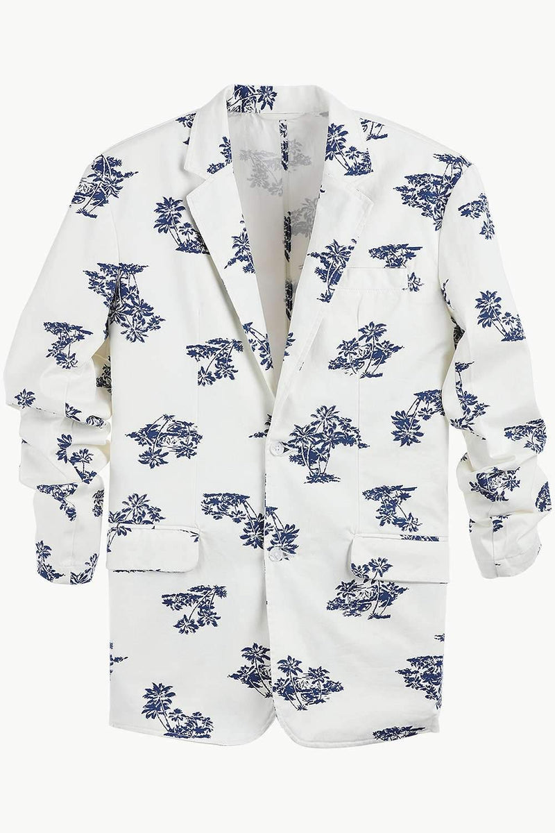 Palm Tree Print Summer Blazer