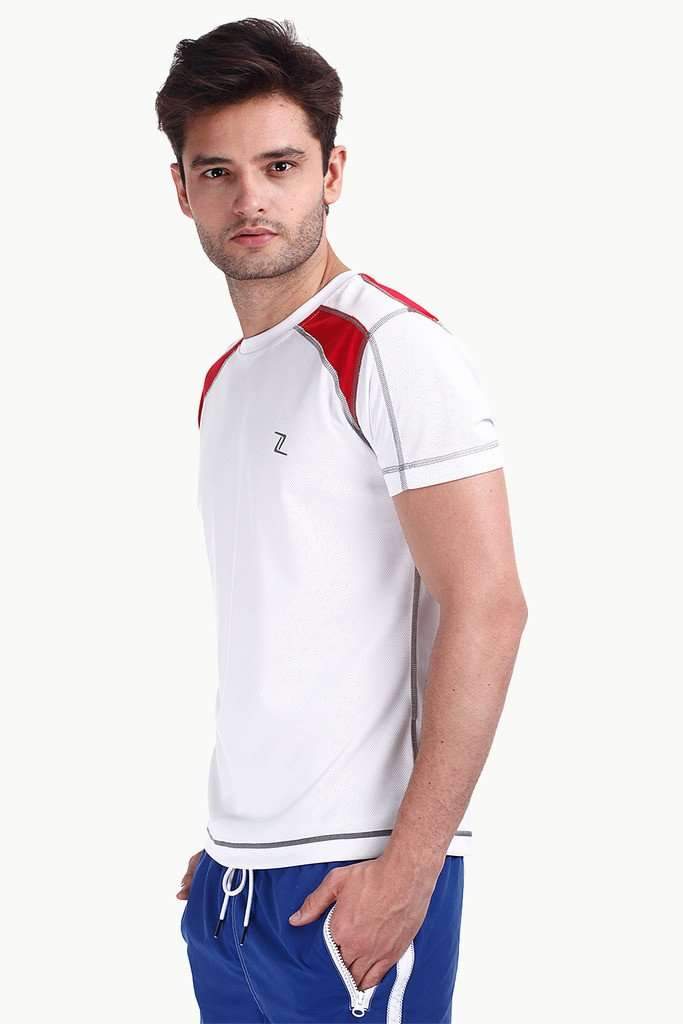 Performance Wear Crew With Contrast Shoulder
