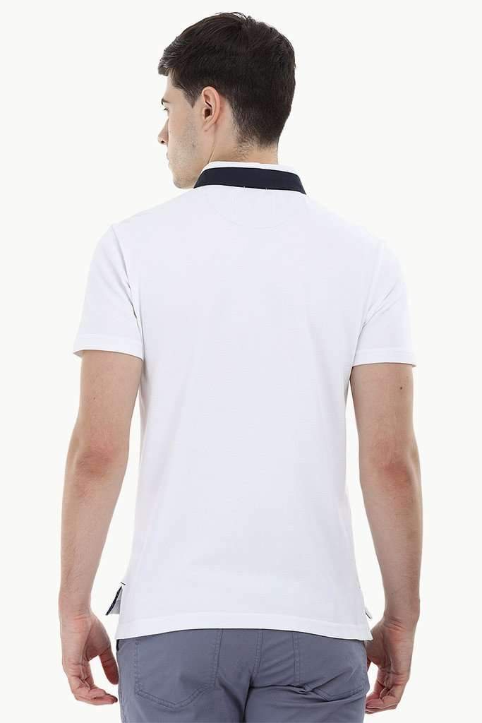 Pique Polo T-Shirt with Contrast Placket