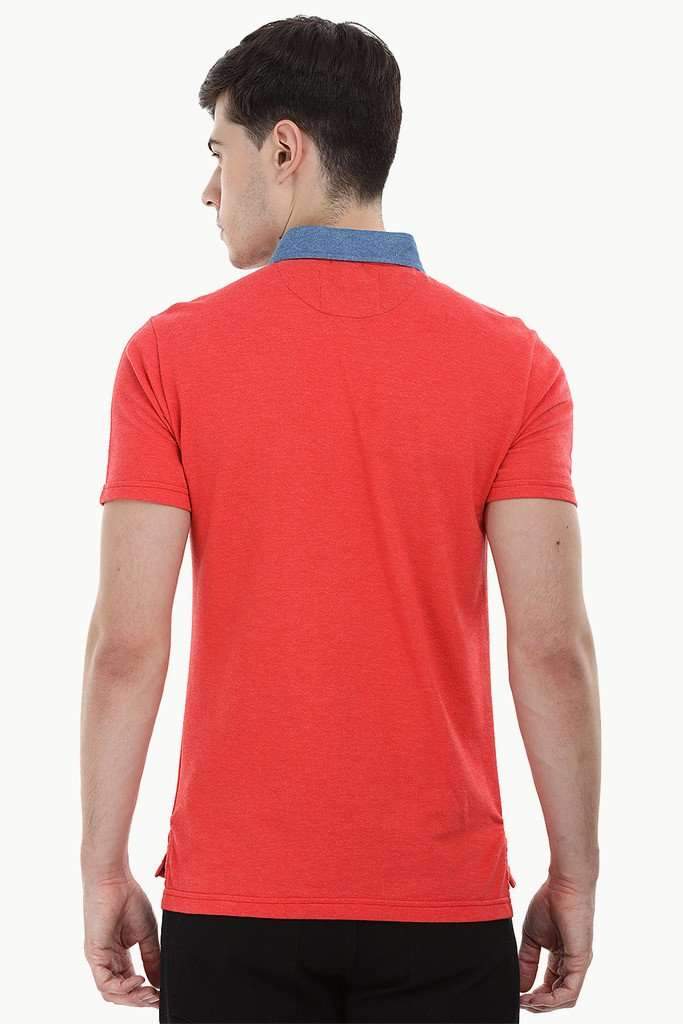 Polo T-Shirt with Contrast Placket