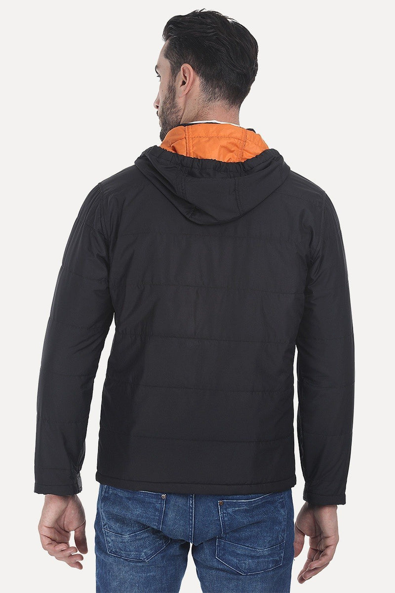 Polyester Padded Full Sleeves Hooded Cire Jacket