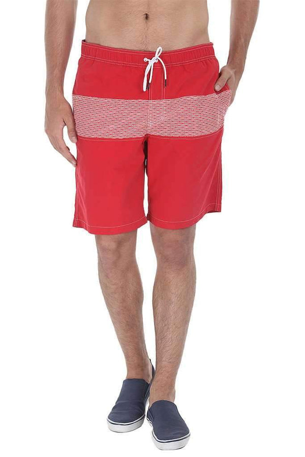 Print Block Nylon Swim Shorts