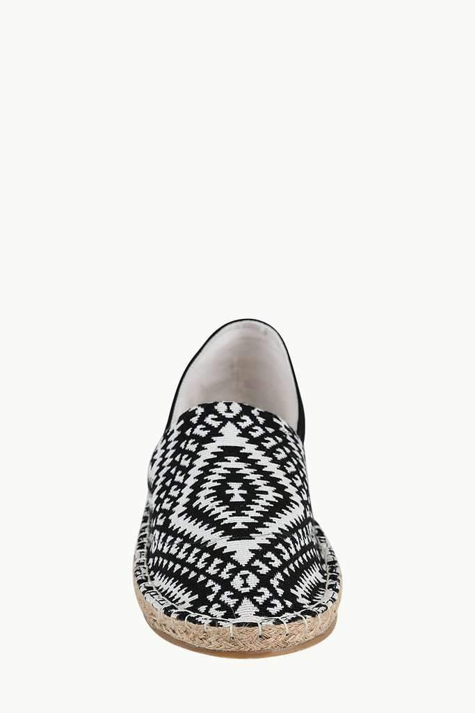 Printed Block Canvas Espadrilles