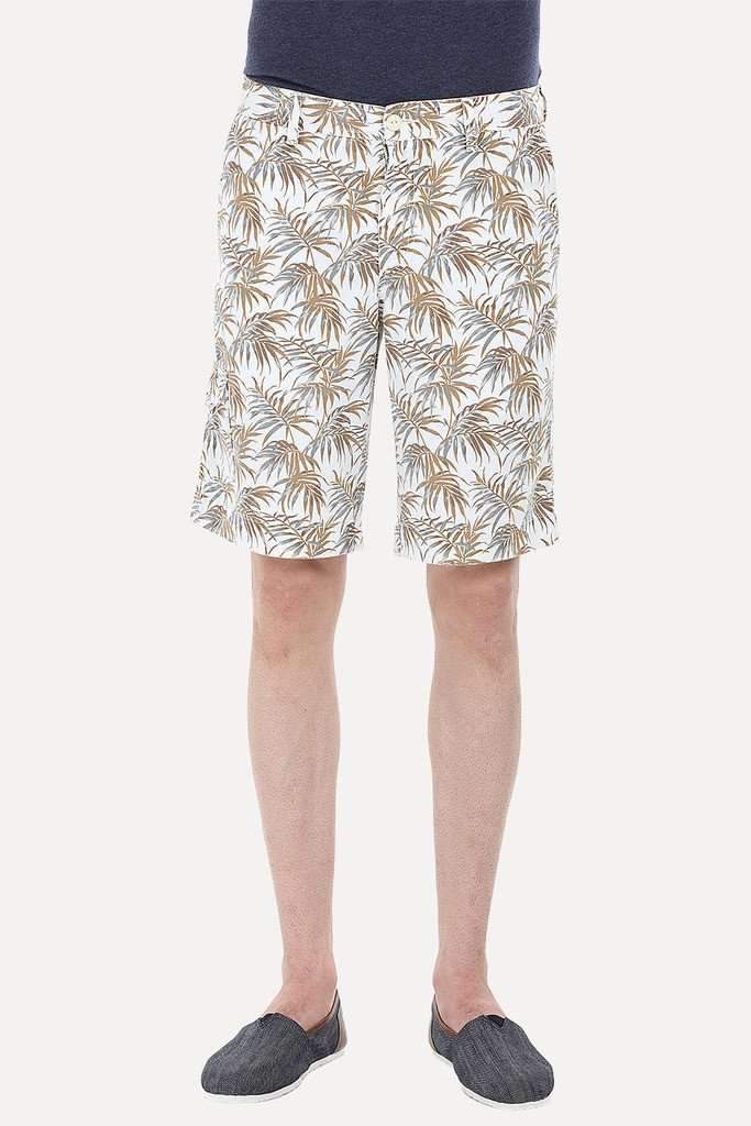 Printed Cotton Twill Enzyme Washed Shorts