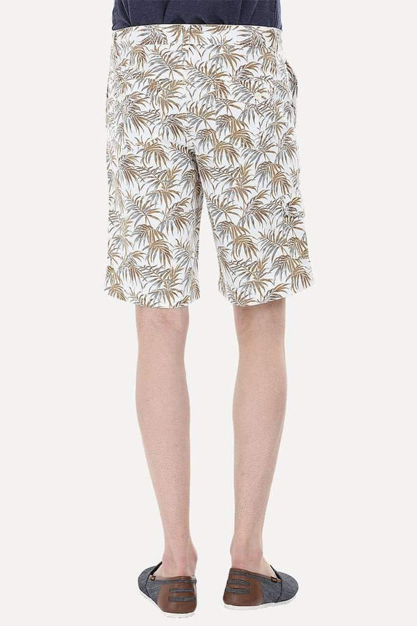 Printed Cotton Twill Enzyme Washed Shorts