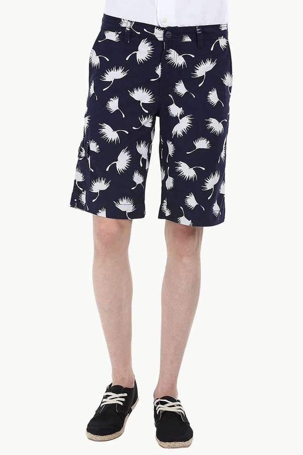 Printed Cotton Twill Enzyme Washed Shorts