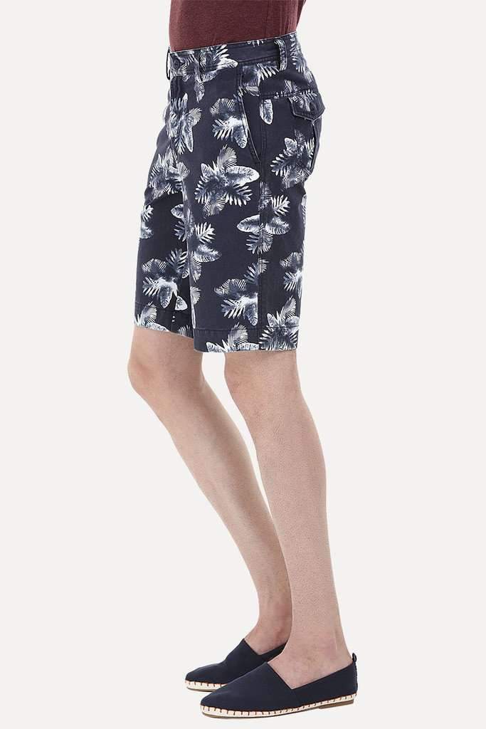 Printed Cotton Twill Enzyme Washed Shorts