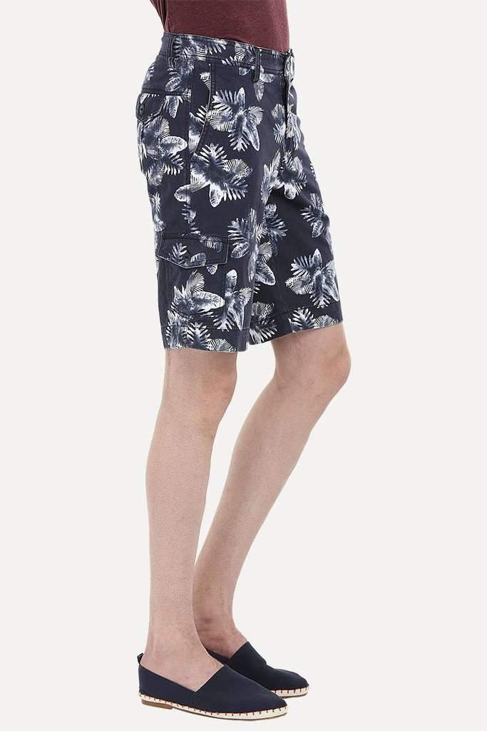Printed Cotton Twill Enzyme Washed Shorts