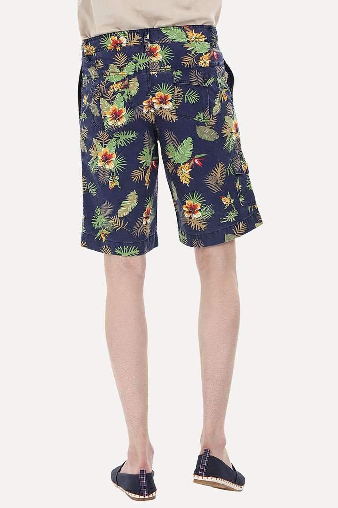 Printed Cotton Twill Enzyme Washed Shorts