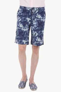 Printed Cotton Twill Enzyme Washed Shorts