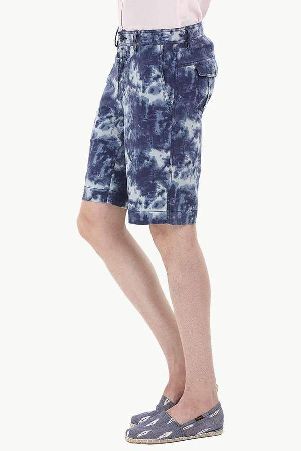 Printed Cotton Twill Enzyme Washed Shorts