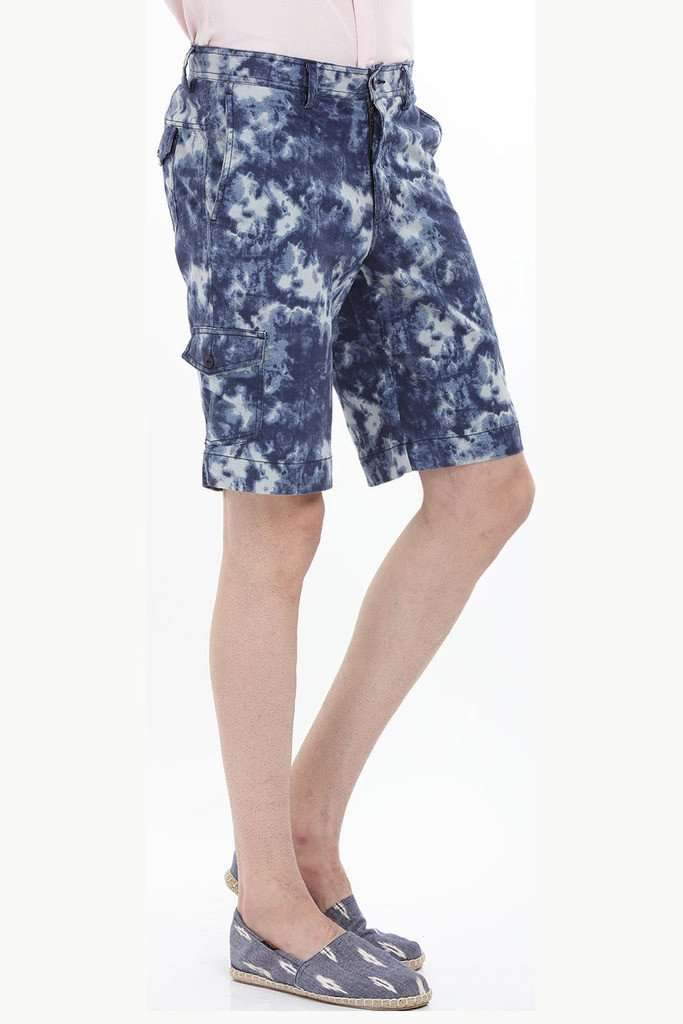 Printed Cotton Twill Enzyme Washed Shorts