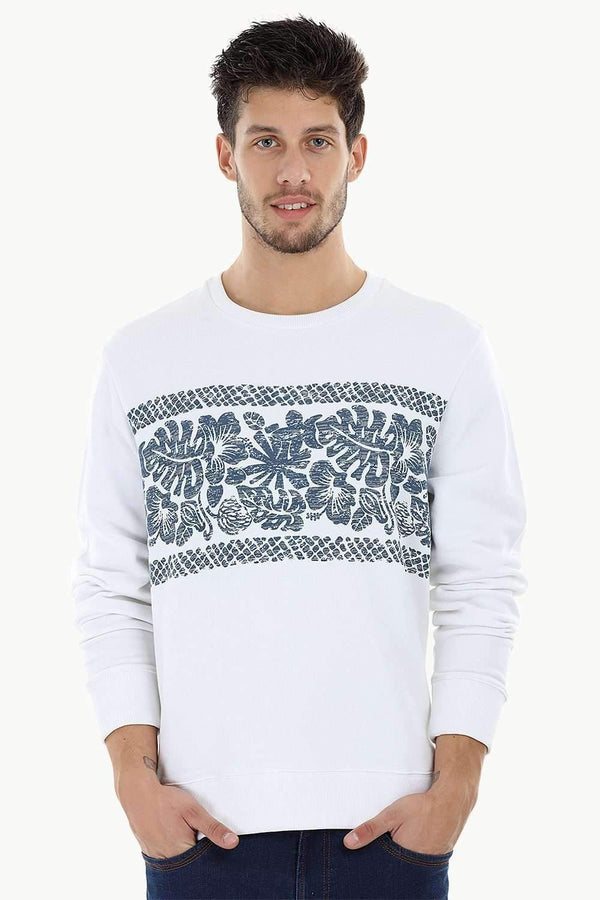 Printed Crew Neck Sweatshirt