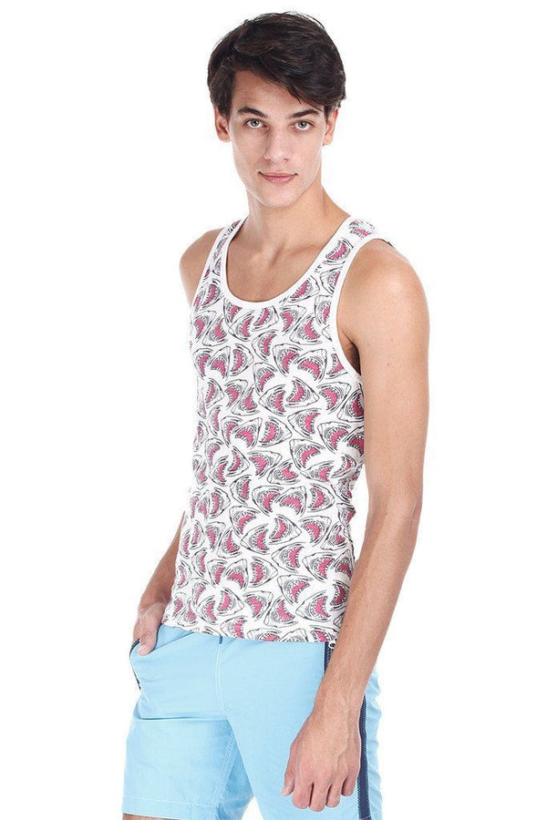 Printed Jacquard Knit Super Combed Tank