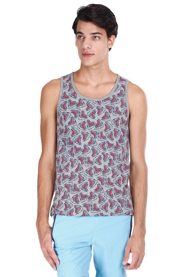 Printed Jacquard Knit Super Combed Tank