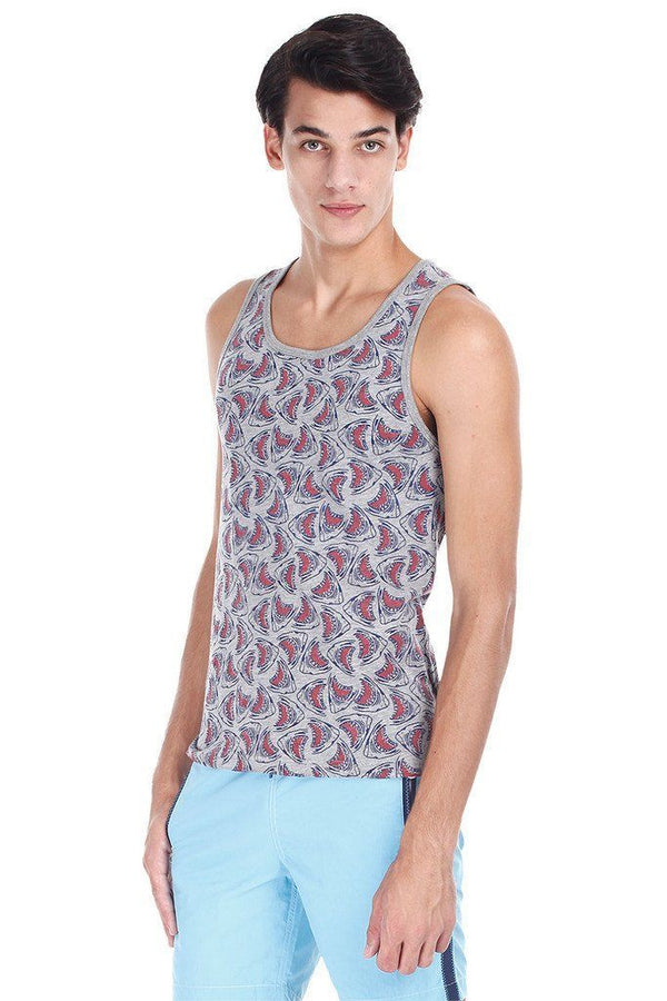 Printed Jacquard Knit Super Combed Tank