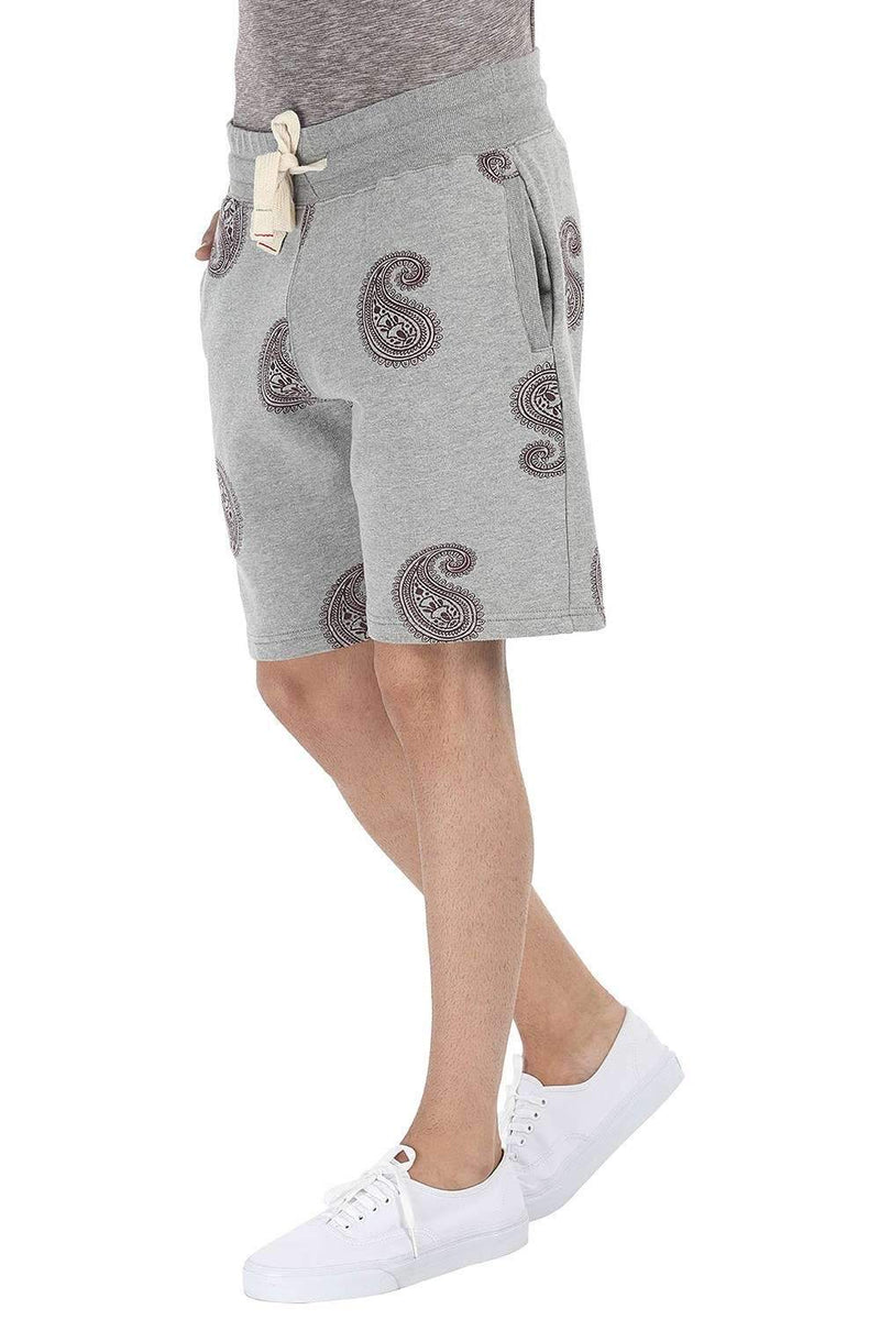 Paisley Printed Relaxed Fit Knit Shorts
