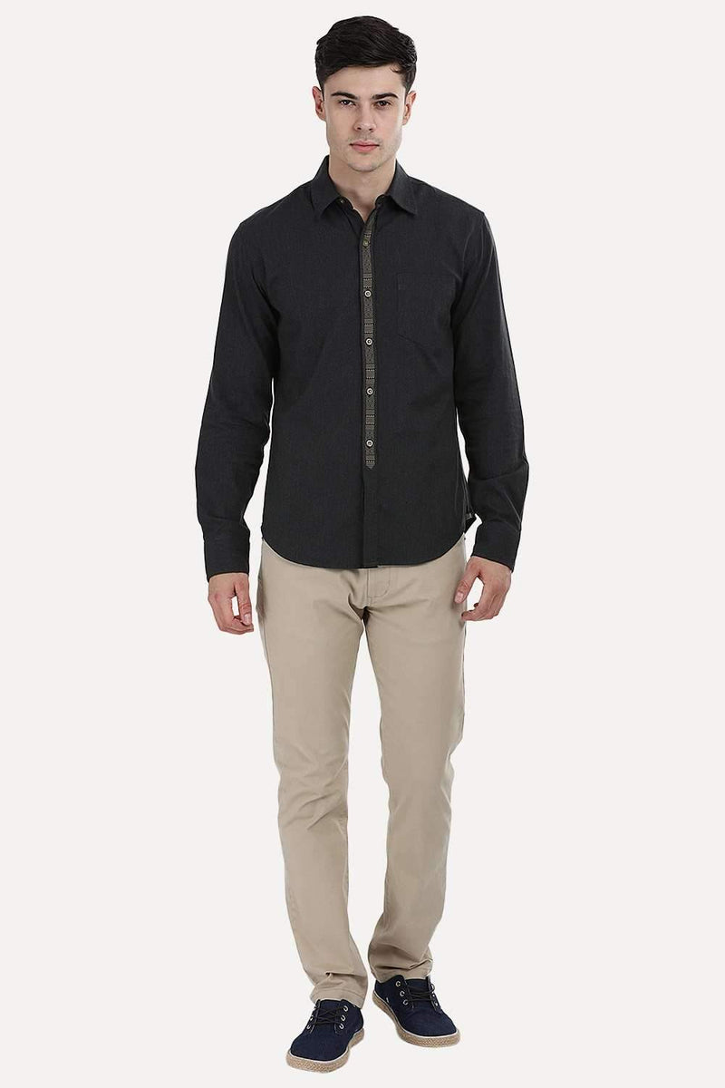 Designed Placket Oxford Shirt