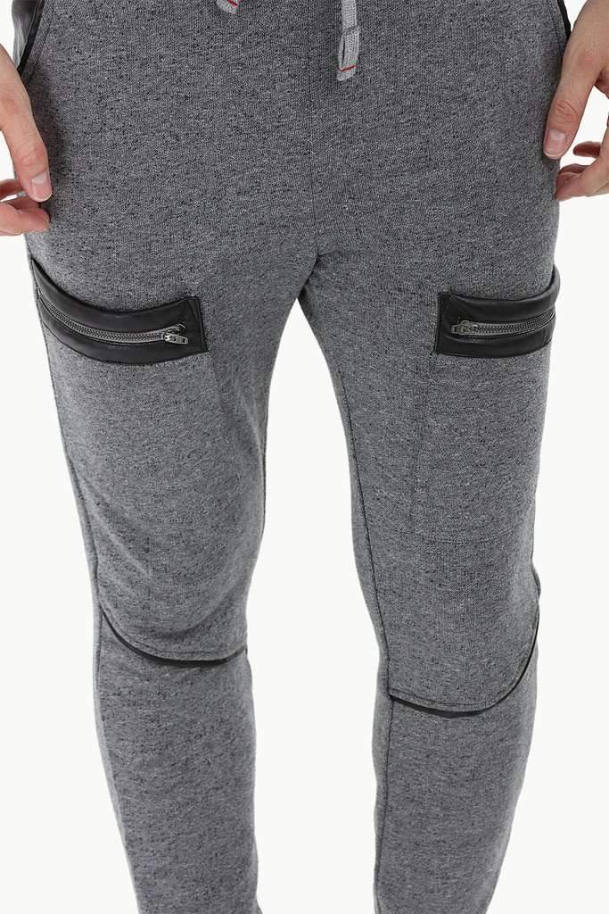 PU Patched Cuff Joggers