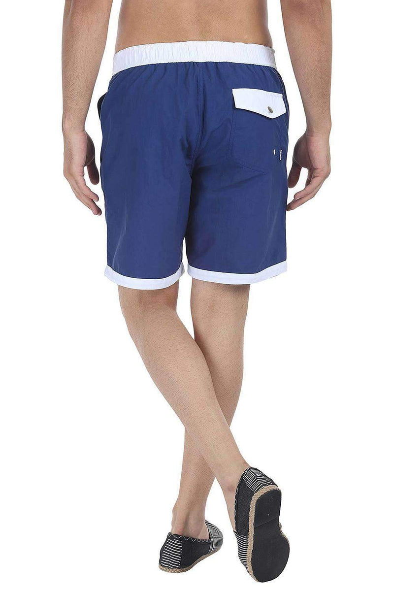 Dual Color Block Nylon Swim Shorts
