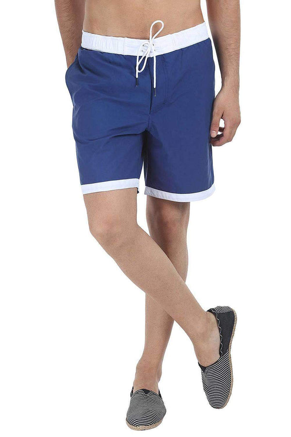 Dual Color Block Nylon Swim Shorts