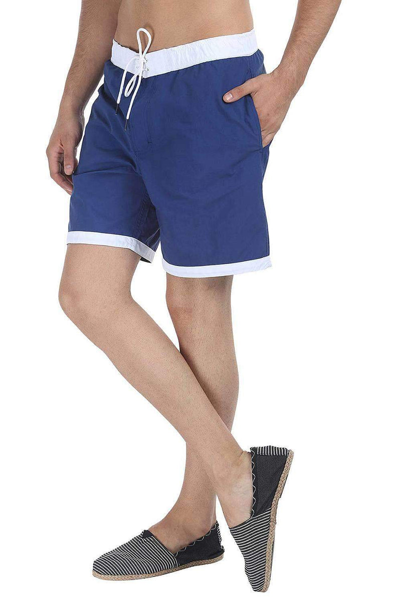 Dual Color Block Nylon Swim Shorts