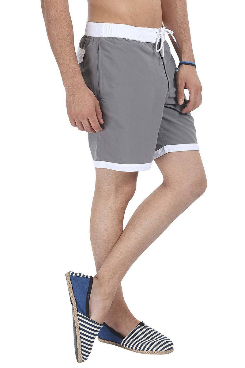 Quickdry Nylon Solid Swim Shorts