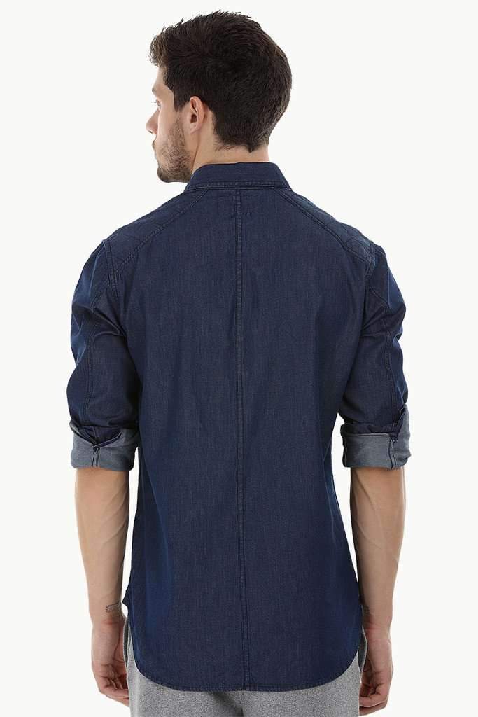 Quilted Patch Denim Shirt