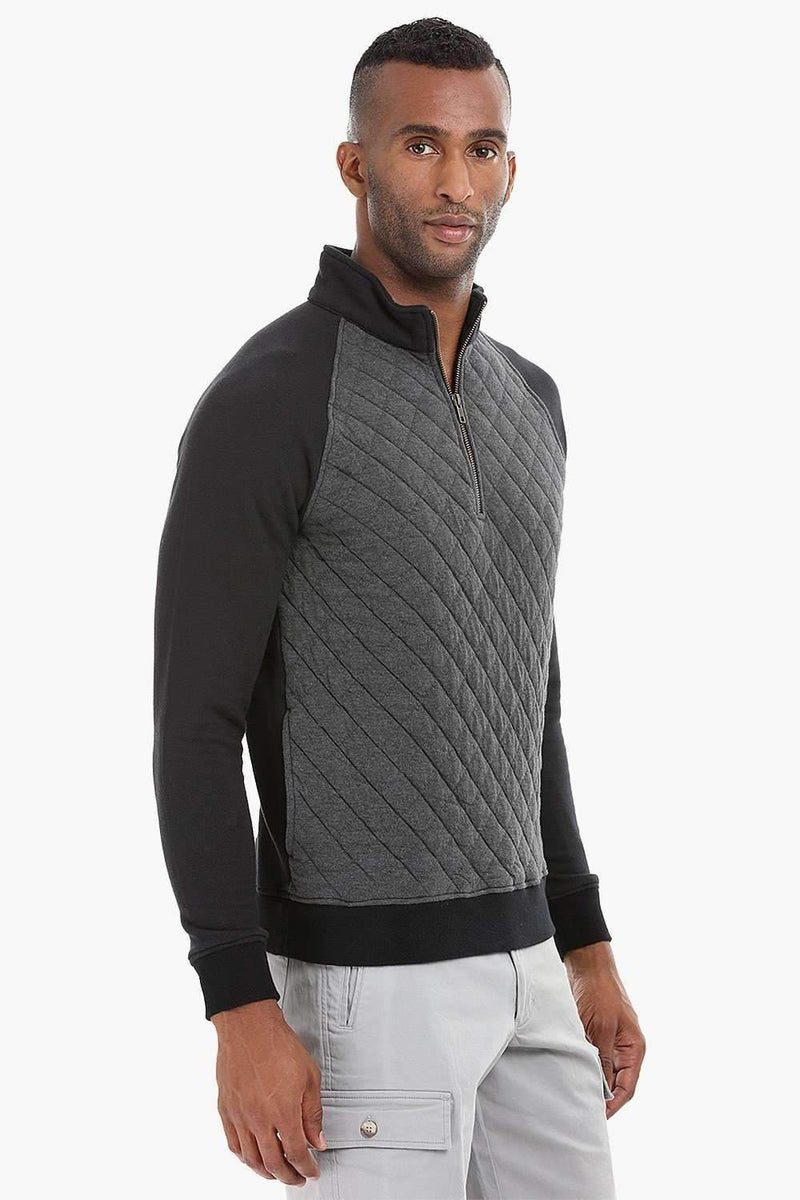 Quilted Popover Raglan Sweatshirt