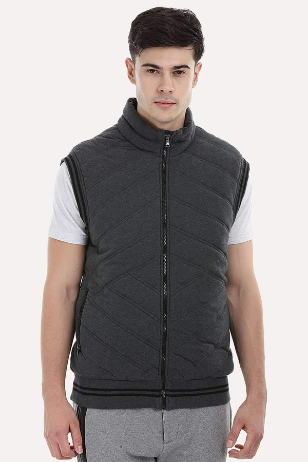 Quilted Varsity Knit Jacket