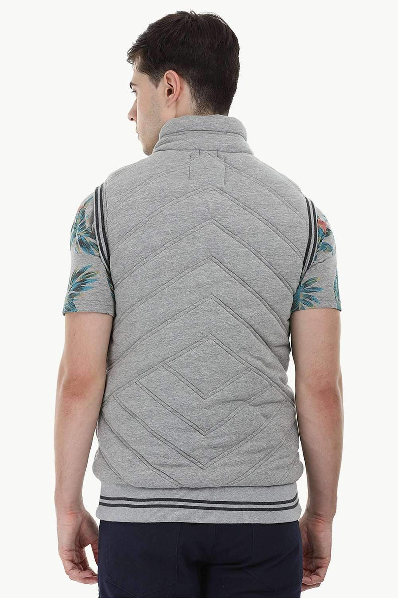 Quilted Varsity Knit Jacket