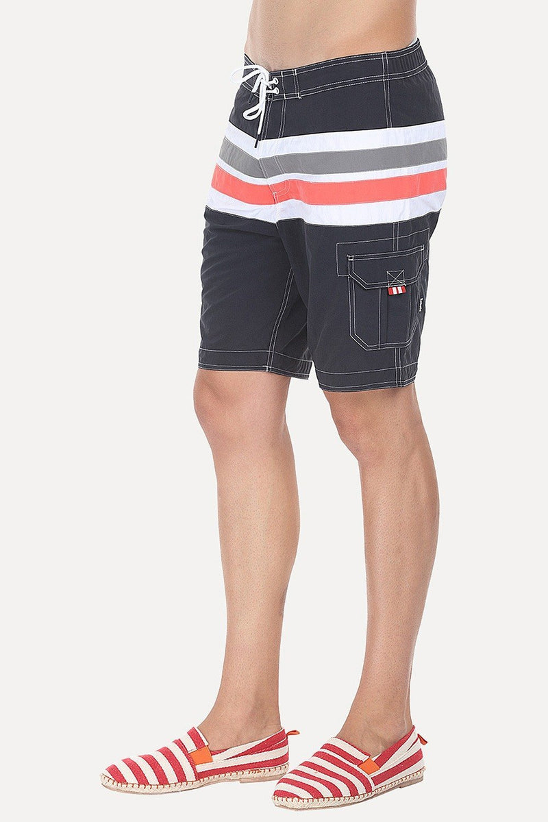 Racing Stripes Nylon Swim Shorts