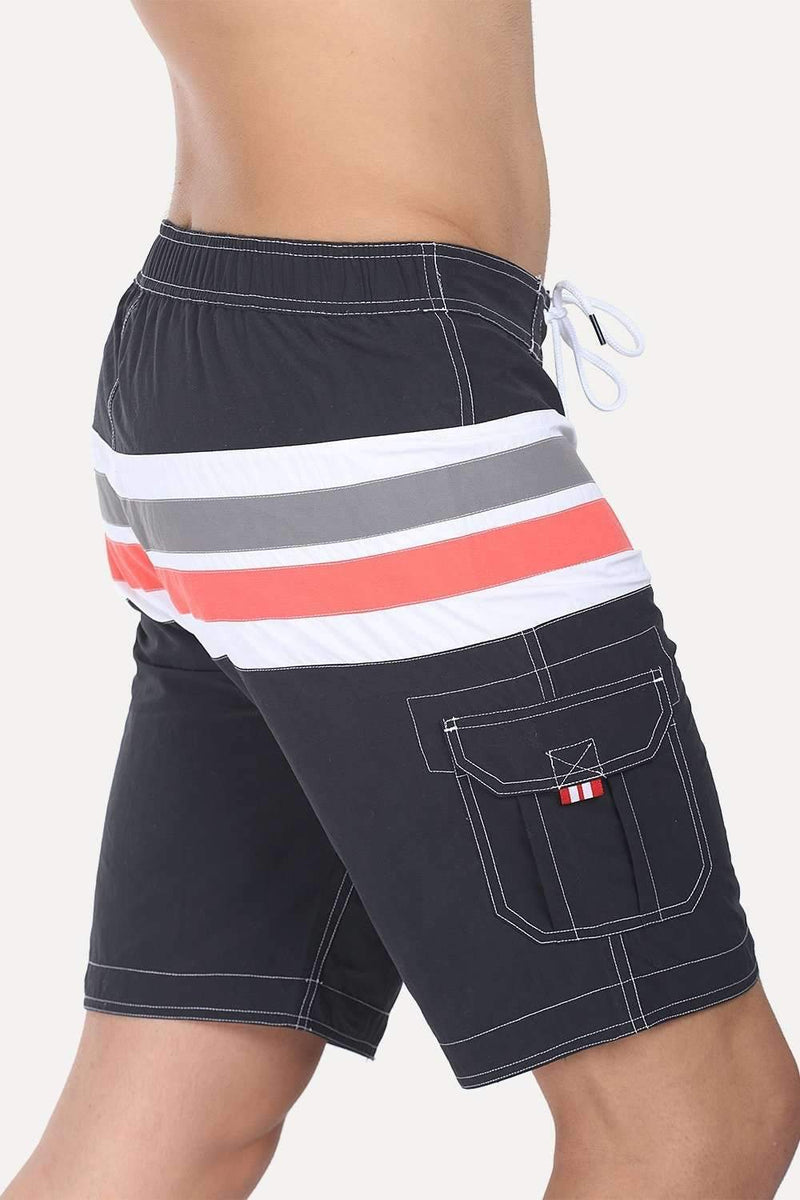 Racing Stripes Nylon Swim Shorts