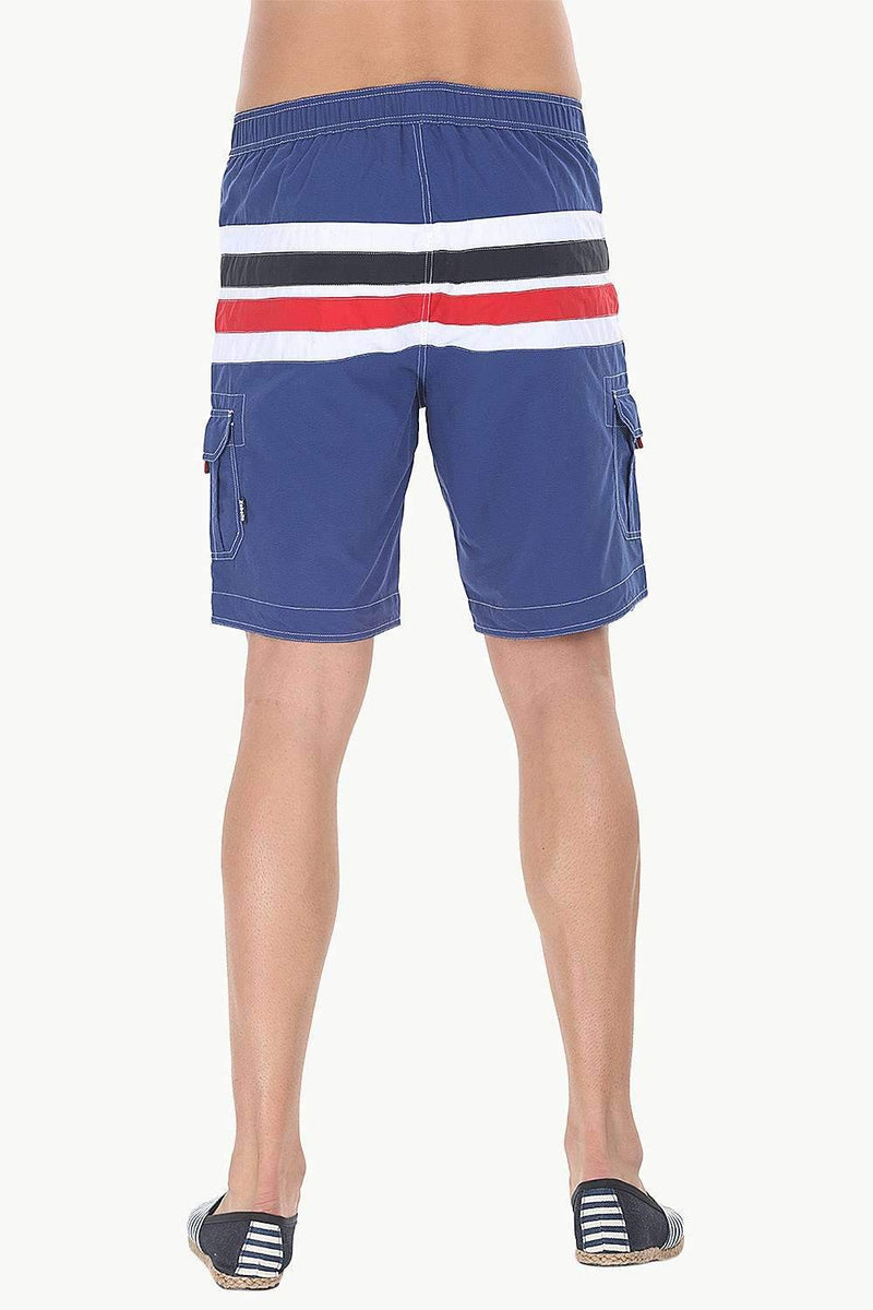 Multiple Stripe Nylon Quick-Dry Board Shorts