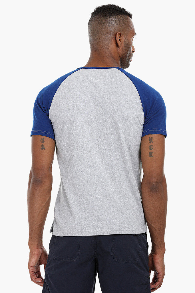 Raglan Henley Cotton T-Shirt