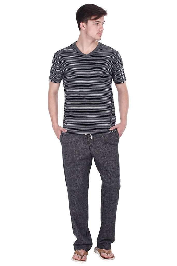 Relaxed Fit Heather Fleece Knit Pants