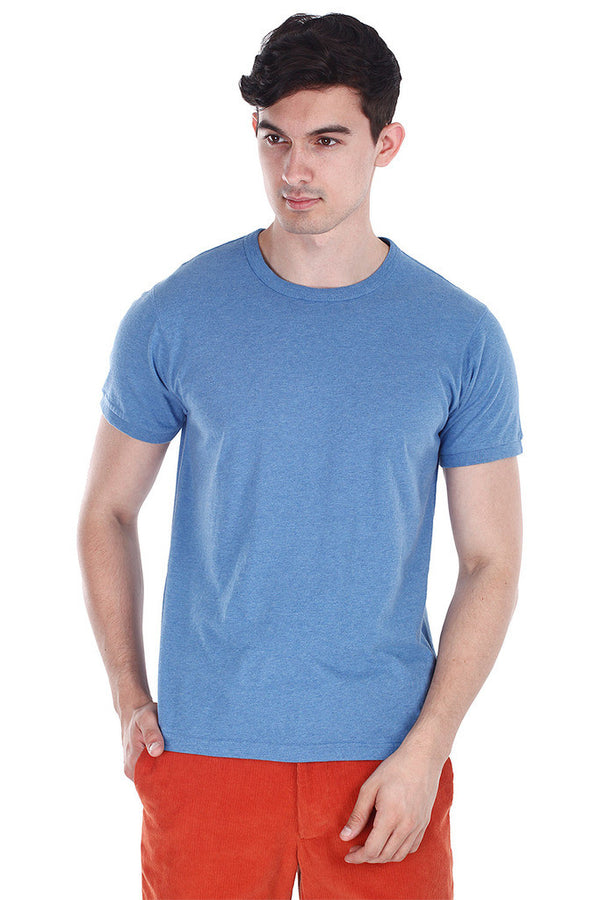 Round Neck Melange Short Sleeve Tee