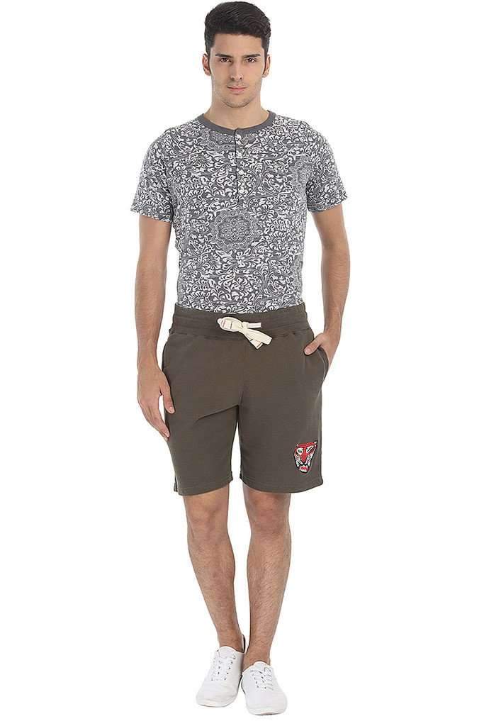 Royal Tiger Embroidered Relaxed Fit Shorts