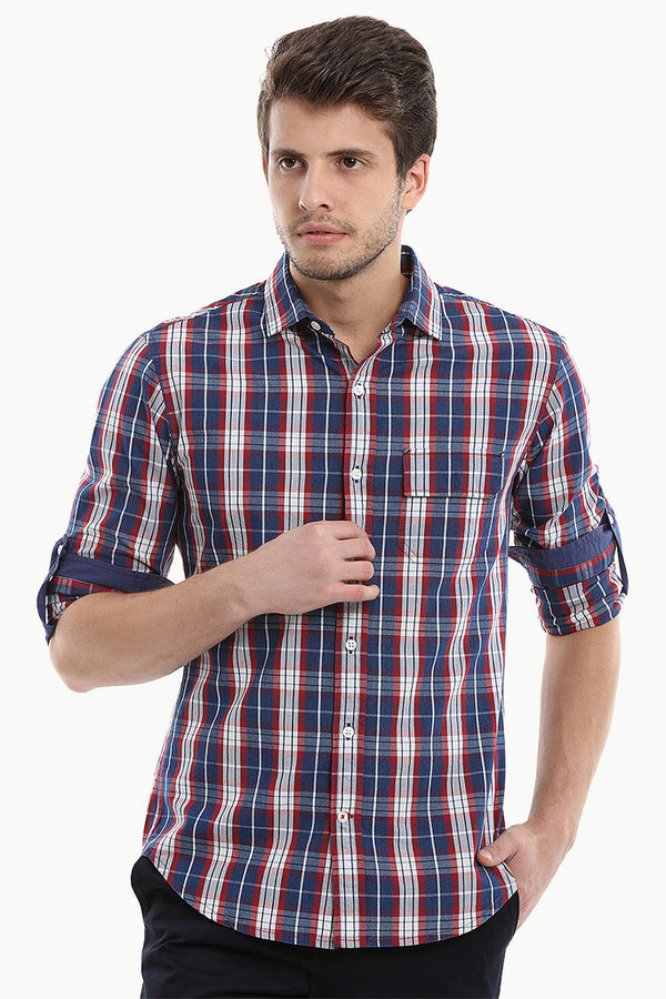 Scottish Cotton Yarndyed Plaid Shirt