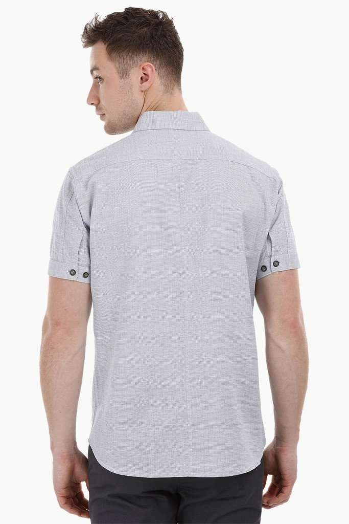 Semi Concealed Placket Shirt