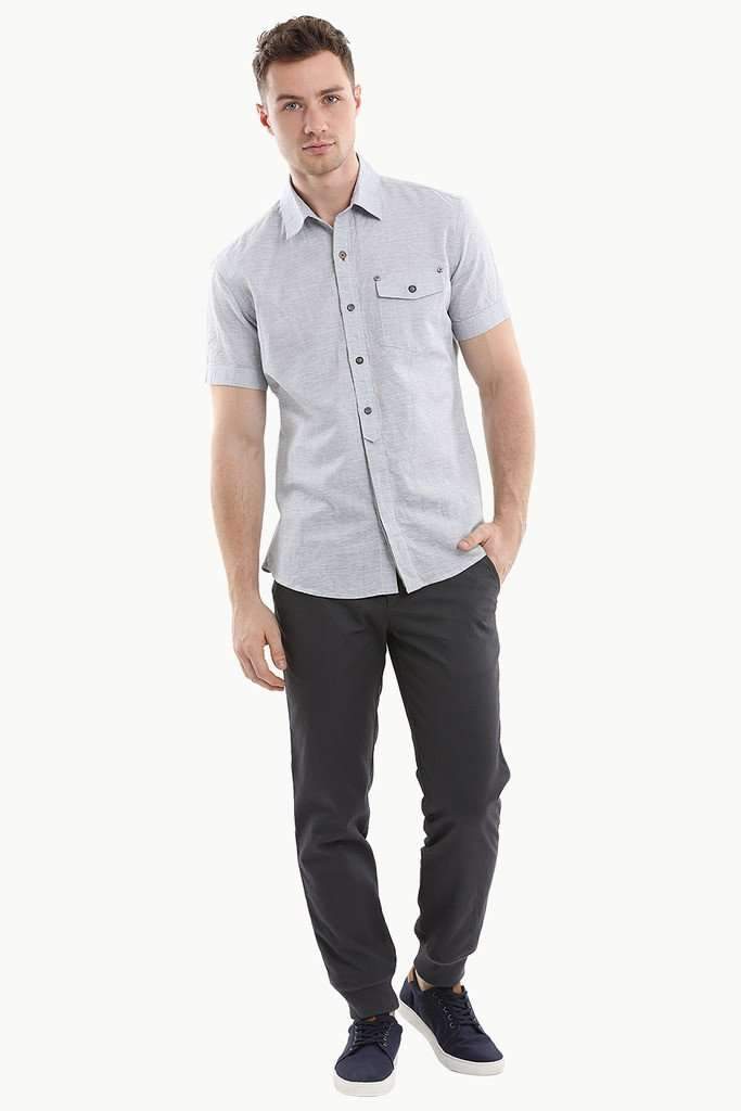 Semi Concealed Placket Shirt