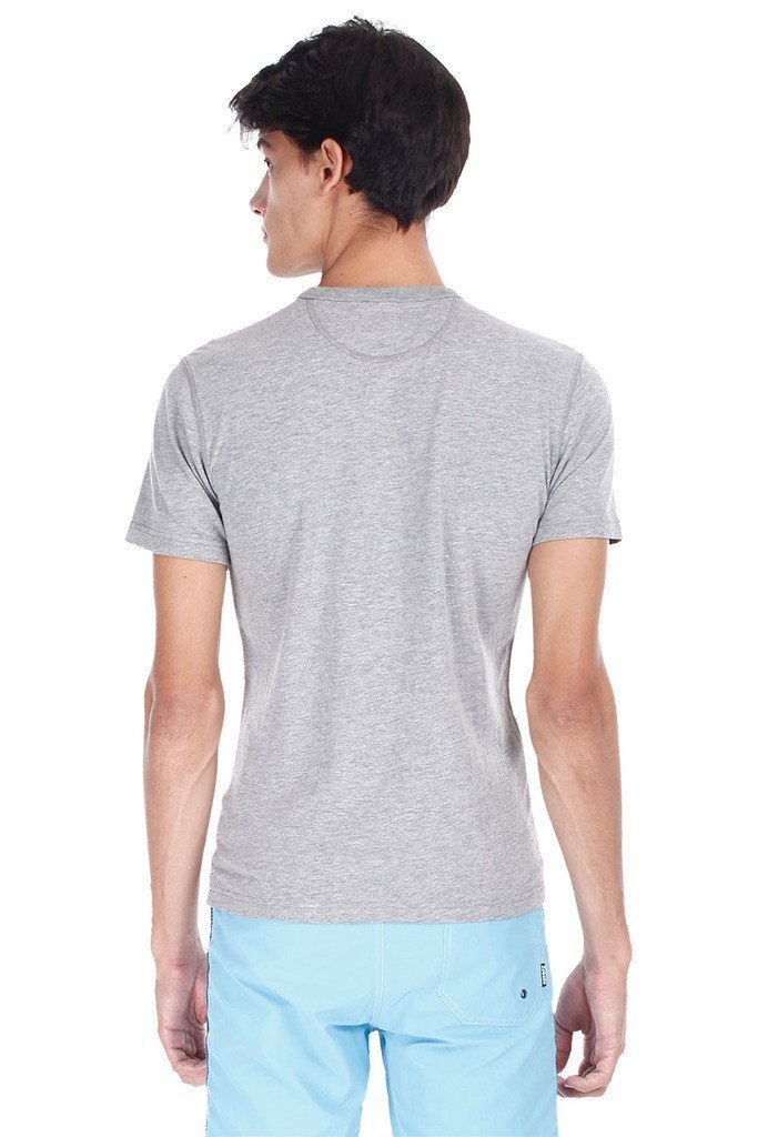 Short Sleeve Heather Grey Print Tee